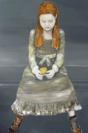 Girl with Red Hair on a Bench (2012)